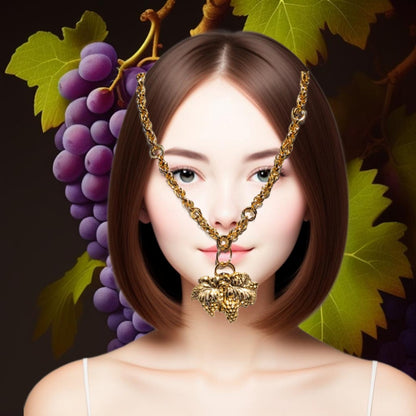Gold Plated AMAZING Grape Cluster Chain Unisex Statement Sugar Gay Isber