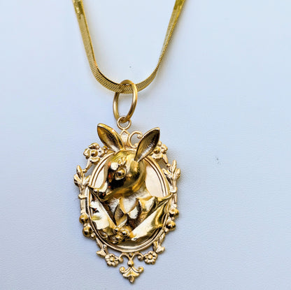 Rudolph the Reindeer Pendant 24K Gold Plated 100% Made in USA Sugar Gay Isber Holiday Unisex