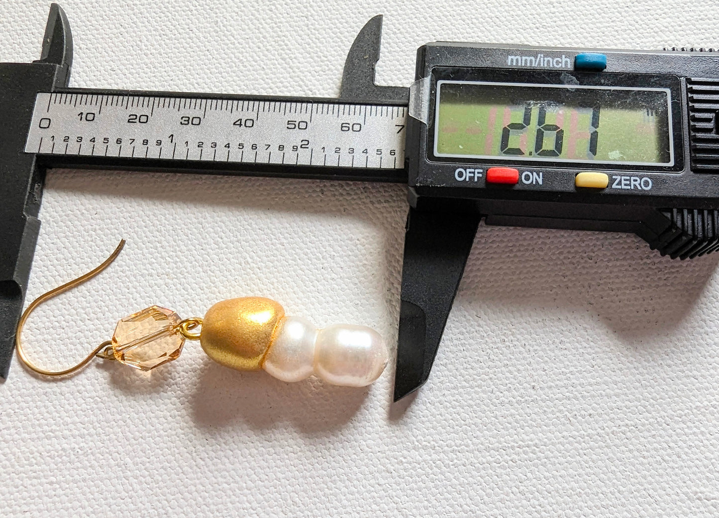 Natural Pearl Artisan 2.5 inches Long USA Made by Sugar Gay Isber unisex-adult