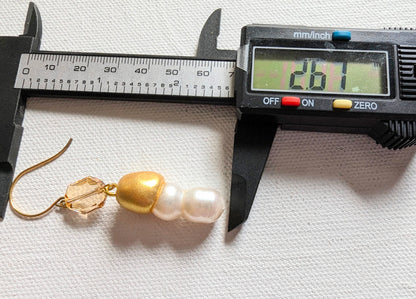 Natural Pearl Artisan 2.5 inches Long USA Made by Sugar Gay Isber unisex-adult