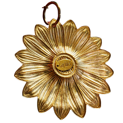 24K Gold-Plated Jumbo Flower Earrings 3 inches USA Made by Sugar Gay Isber unisex-adult