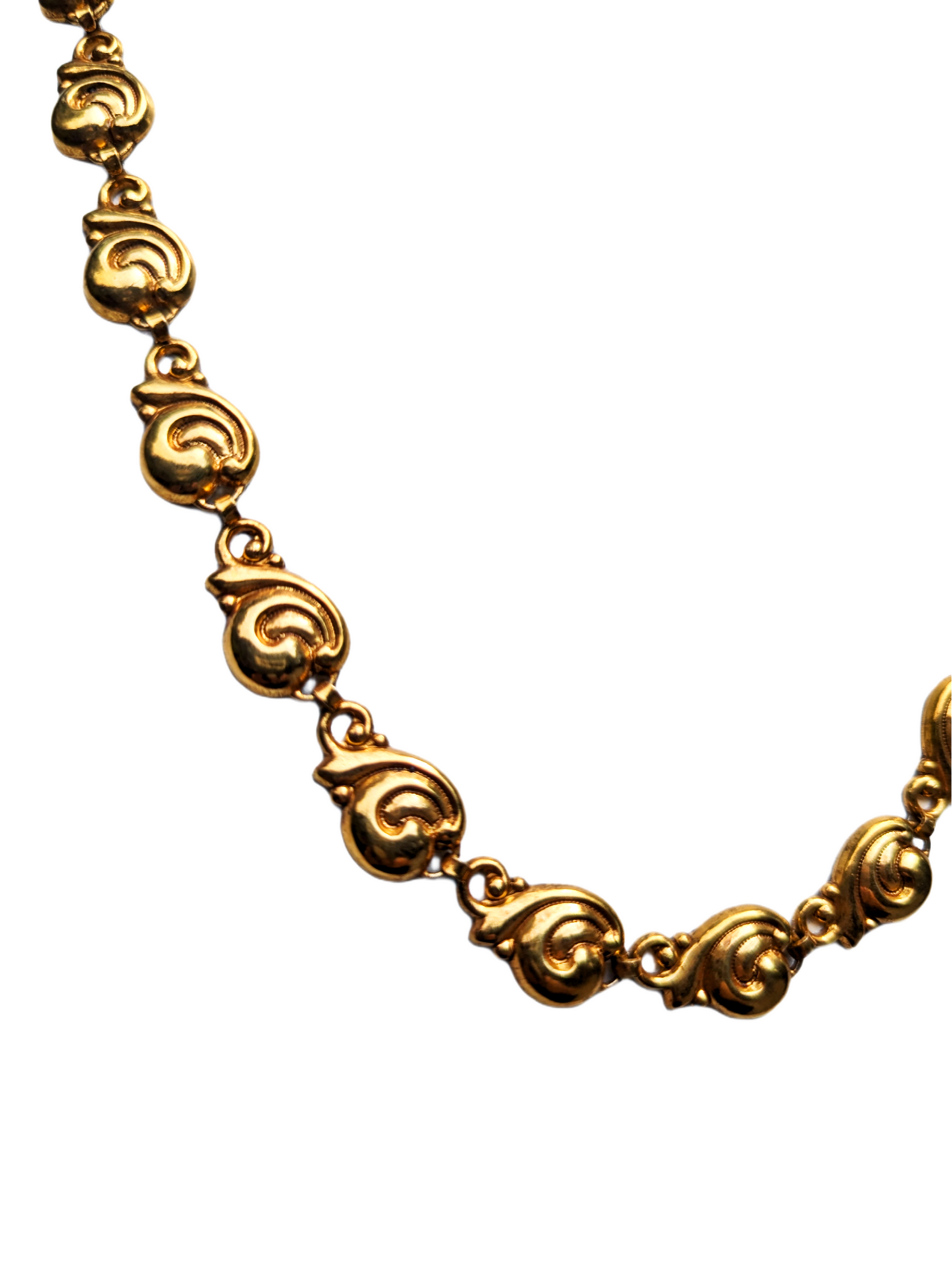24k Gold Plated NEW OLD STOCK 22-inch Vintage Snail Chain Sugar Gay Isber Miriam Haskell warehouse find