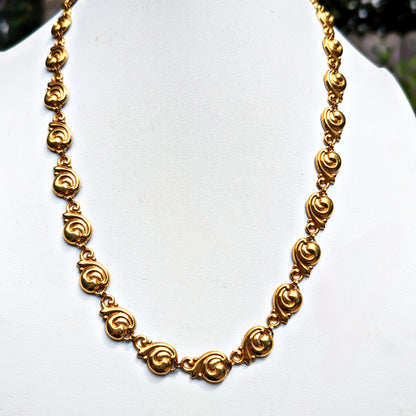 24k Gold Plated NEW OLD STOCK 22-inch Vintage Snail Chain Sugar Gay Isber Miriam Haskell warehouse find
