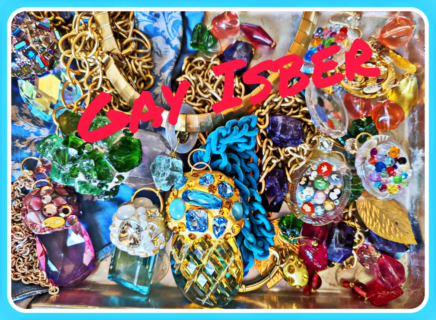Mini Cameos AB cystals Gay Isber Friends Vintage Earrings Gift Bag Sugar Pops-Gay Isber Designs