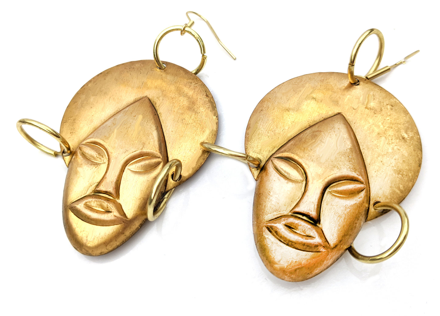 Brass Genie Earrings USA Gay Isber gift bag XL-Gay Isber Designs