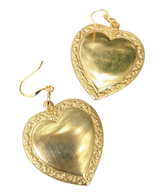 Extra Love Heart Drama Earrings Gay Isber USA Made with Free Gift Bag-Gay Isber Designs